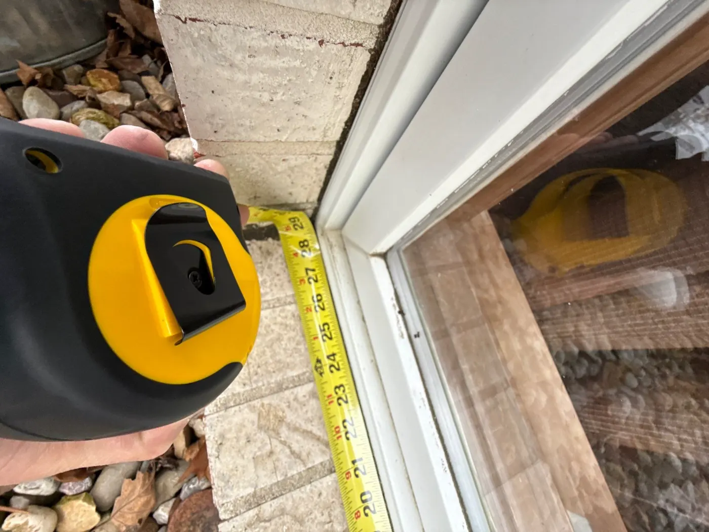 Frame and seal detail on a Stones Crossing window job
